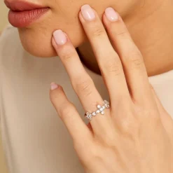 Histoire d'Or Bague Midnight Flower Argent Blanc Oxyde De Zirconium* Bagues|Bagues Fantaisie