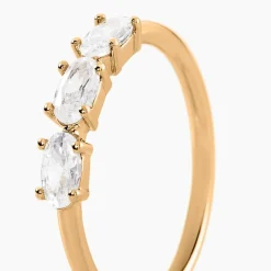 Outlet Histoire d'Or Bague Milenna Plaque Or Jaune Oxyde De Zirconium