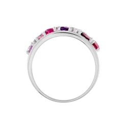 Histoire d'Or Bague Multicolore Or Blanc Amethyste Et Saphir Et Rhodolite* Bagues|Bagues Avec Pierre
