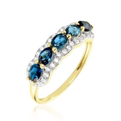 Clearance Histoire d'Or Bague Multipierres Or Jaune Margaux Topaze or jaune topaze london blue