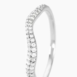 Hot Histoire d'Or Bague Nandie Argent Blanc Oxyde De Zirconium