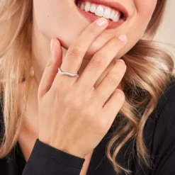 Hot Histoire d'Or Bague Nandie Argent Blanc Oxyde De Zirconium