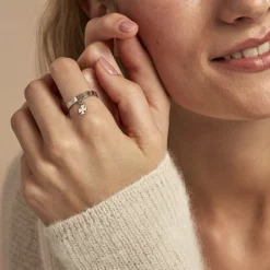 Outlet Histoire d'Or Bague Naomie Argent Blanc