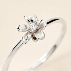 Best Histoire d'Or Bague Narcisse Dream Argent Blanc Oxyde De Zirconium