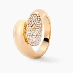 Outlet Histoire d'Or Bague Nelsie Plaqué Or Doré Oxyde De Zirconium