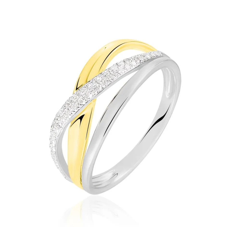 Histoire d'Or Bague Nene Or Bicolore Diamant* Bagues|Bagues Avec Pierre