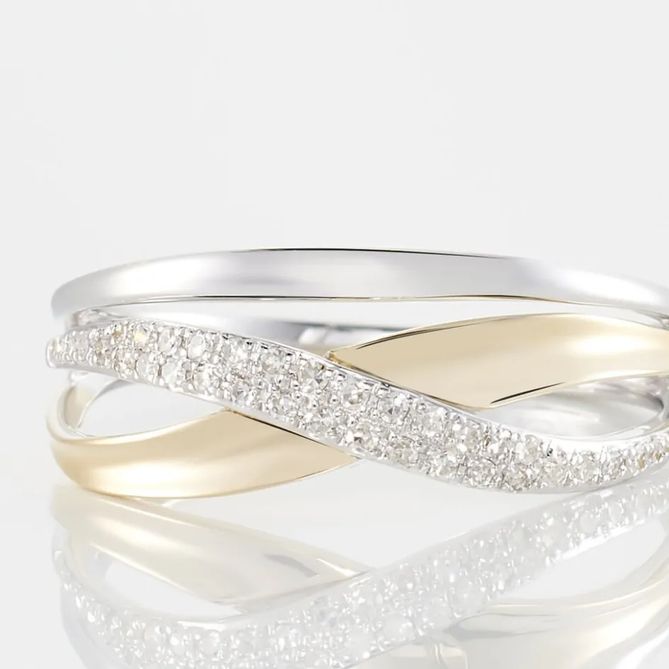 Histoire d'Or Bague Nene Or Bicolore Diamant* Bagues|Bagues Avec Pierre