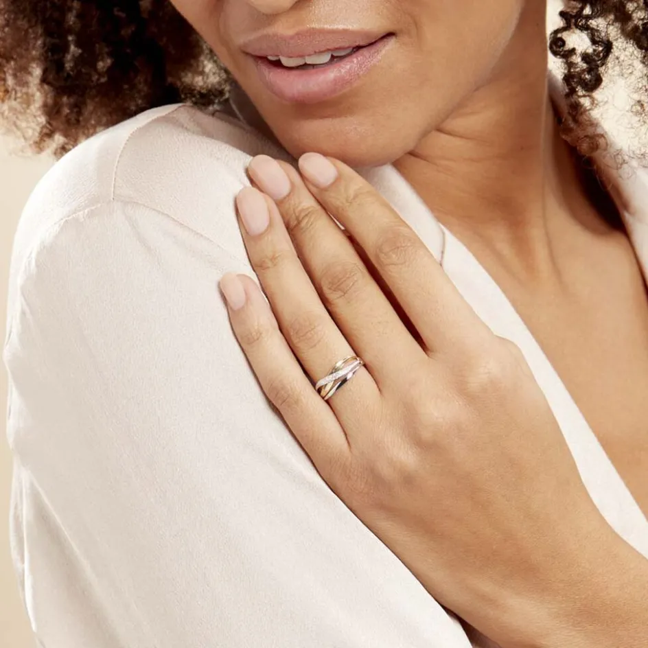 Histoire d'Or Bague Nene Or Bicolore Diamant* Bagues|Bagues Avec Pierre