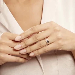 Histoire d'Or Bague Nene Or Bicolore Diamant* Bagues|Bagues Avec Pierre