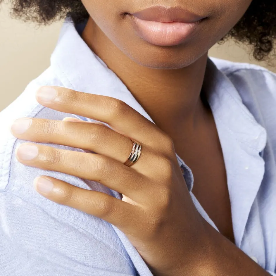 Histoire d'Or Bague Nesibe Or Tricolore Diamant* Bagues|Bagues Avec Pierre