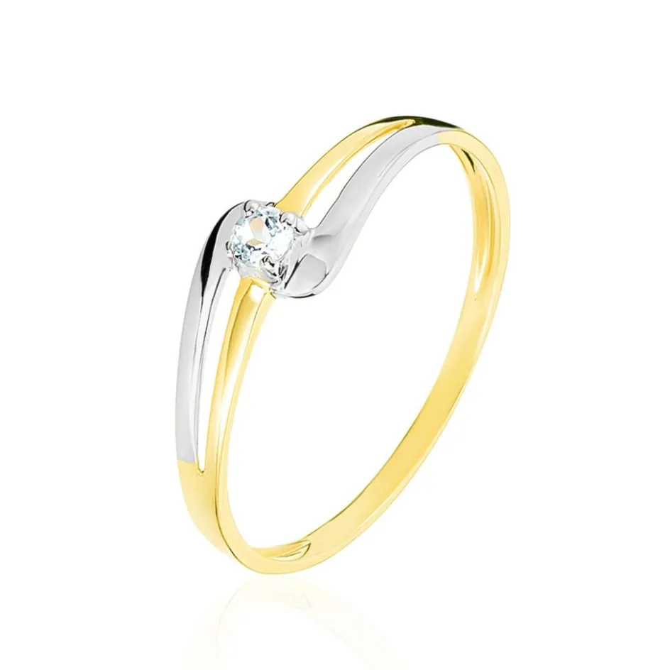 Histoire d'Or Bague Nesryne Or Bicolore Topaze* Bagues|Bagues Avec Pierre