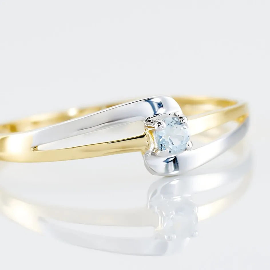 Histoire d'Or Bague Nesryne Or Bicolore Topaze* Bagues|Bagues Avec Pierre