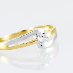 Online Histoire d'Or Bague Nesryne De Zirconium or bicolore oxyde