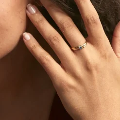 Discount Histoire d'Or Bague Nesryne Or Jaune Saphir or jaune saphir noir