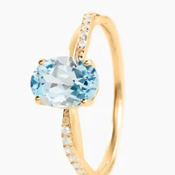 Hot Histoire d'Or Bague Niklaus Or Jaune Topaze Oxyde De Zirconium