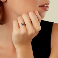 Histoire d'Or Bague Ninian Or Jaune Saphir Diamant