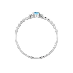 Histoire d'Or Bague Noria Or Blanc Topaze Et Oxyde De Zirconium