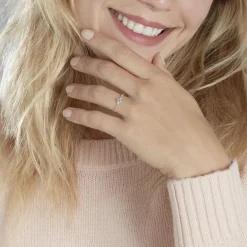 Histoire d'Or Bague Noria Or Blanc Topaze Et Oxyde De Zirconium