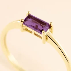 Clearance Histoire d'Or Bague Nottingham Or Jaune Améthyste or jaune améthyste violet