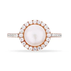 Histoire d'Or Bague Olivia Argent Blanc Perle De Culture Et Oxyde De Zirconium* Bagues