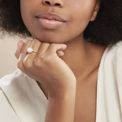 Histoire d'Or Bague Olivia Argent Rose Perle De Culture Et Oxyde De Zirconium* Bagues|Bagues Fantaisie