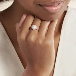 Histoire d'Or Bague Olivia Argent Rose Perle De Culture Et Oxyde De Zirconium* Bagues|Bagues Fantaisie