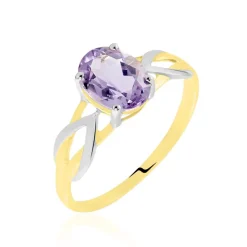 Outlet Histoire d'Or Bague Or Bicolore Bonnie Améthyste or bicolore amethyste violette