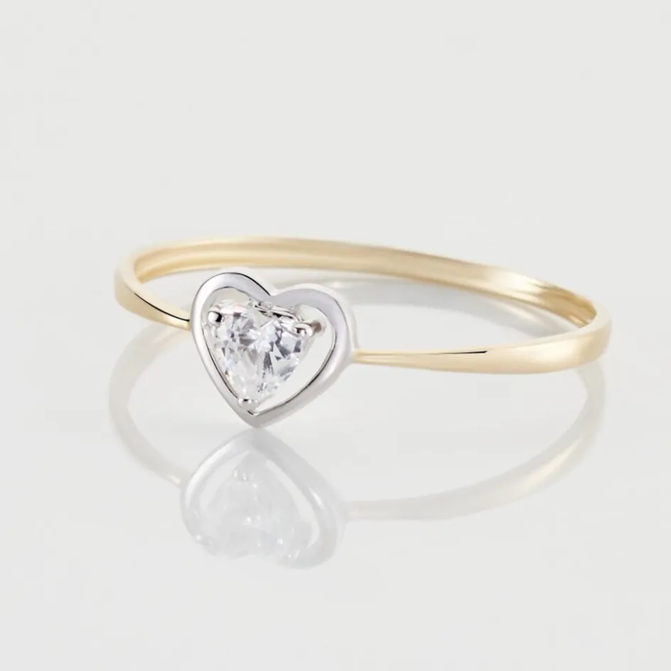 Hot Histoire d'Or Bague Or Bicolore Goulvena Oxyde De Zirconium