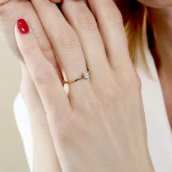 Hot Histoire d'Or Bague Or Bicolore Goulvena Oxyde De Zirconium