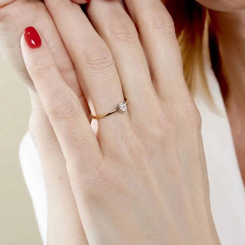 Hot Histoire d'Or Bague Or Bicolore Goulvena Oxyde De Zirconium