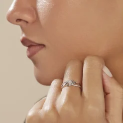 Histoire d'Or Bague Or Blanc Charlotta Diamant* Bagues|Bagues Avec Pierre