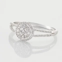 Best Histoire d'Or Bague Or Blanc Collection 1986 Diamants