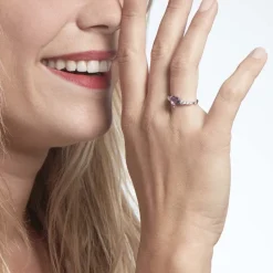 Discount Histoire d'Or Bague Or Blanc Fany Améthyste Oxydes De Zirconium or blanc amethyste violette