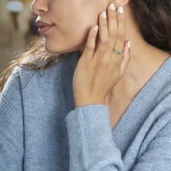 Histoire d'Or Bague Or Blanc Febe Emeraude* Bagues|Bagues Avec Pierre