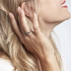 Histoire d'Or Bague Or Blanc Jaire Saphir* Bagues|Bagues Avec Pierre