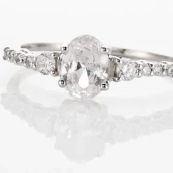 Histoire d'Or Bague Or Blanc Peadar Oxyde De Zirconium* Bagues|Bagues Avec Pierre