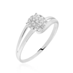 Clearance Histoire d'Or Bague Or Blanc Rosalane Diamants