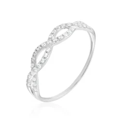 Online Histoire d'Or Bague Or Blanc Triston Oxyde De Zirconium