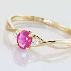 Online Histoire d'Or Bague Or Jaune Cassie Rubis Et Diamant or jaune rubis