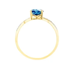 Outlet Histoire d'Or Bague Or Jaune Clothilde Topaze Oxydes De Zirconium or jaune topaze london blue