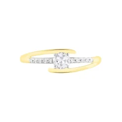 Clearance Histoire d'Or Bague Or Jaune Daegan Oxydes De Zirconium