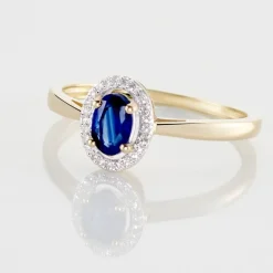 Histoire d'Or Bague Or Jaune Goulwen Saphir Ovale Et Diamants* Bagues|Bagues Avec Pierre