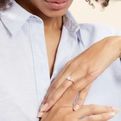 New Histoire d'Or Bague Or Jaune Kesari Oxyde De Zirconium