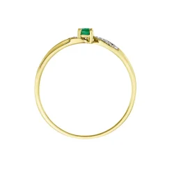 Discount Histoire d'Or Bague Or Jaune Levenez Emeraude