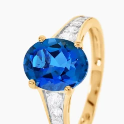 Discount Histoire d'Or Bague Or Jaune Marie-camille Topaze Oxydes De Zirconium or jaune topaze london blue