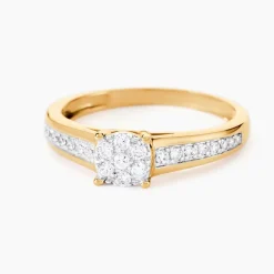 Clearance Histoire d'Or Bague Or Jaune Multi Pierres Diamants or jaune diamant