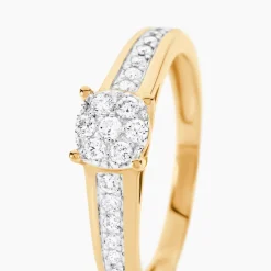 Clearance Histoire d'Or Bague Or Jaune Multi Pierres Diamants or jaune diamant