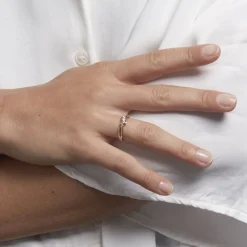 Discount Histoire d'Or Bague Or Jaune Shaleana Oxydes De Zirconium