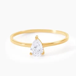 Discount Histoire d'Or Bague Or Jaune Solitaire Harrietta Oxyde De Zirconium