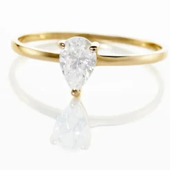 Discount Histoire d'Or Bague Or Jaune Solitaire Harrietta Oxyde De Zirconium